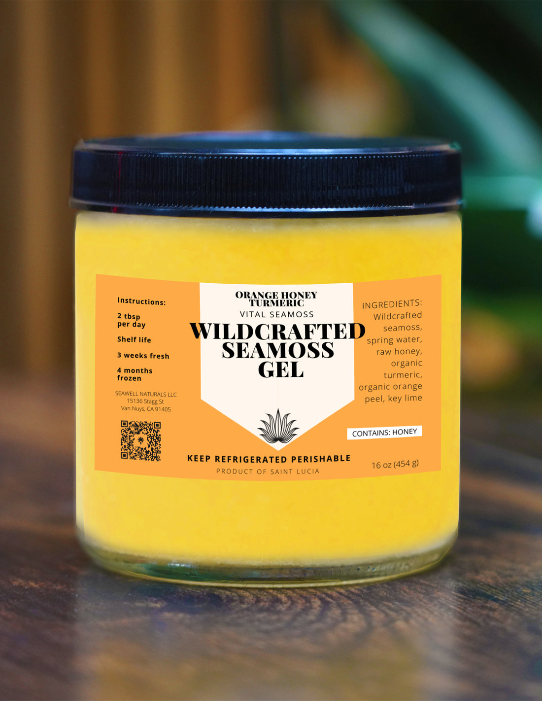 Wildcrafted Orange Turmeric Sea moss