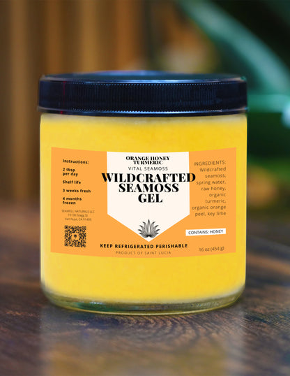 Wildcrafted Orange Turmeric Sea moss