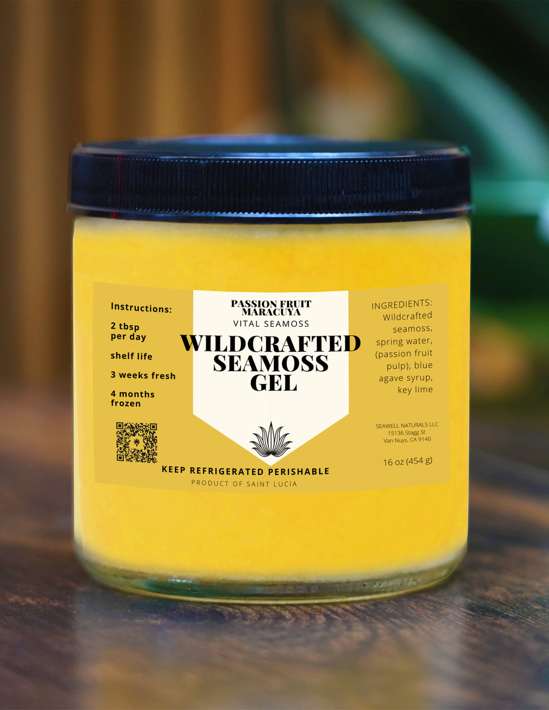 Wildcrafted Passion Fruit Sea moss